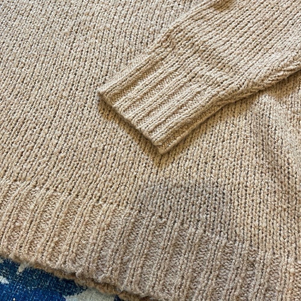 AERIE Big Sky Oversized Sweater Tan Small - Picture 4 of 4